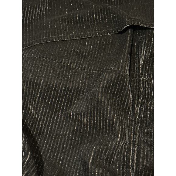 Unique Vintage Black Ribbed Velvet Fringe Flapper Dress M 6 8 NWOT - Picture 4 of 5